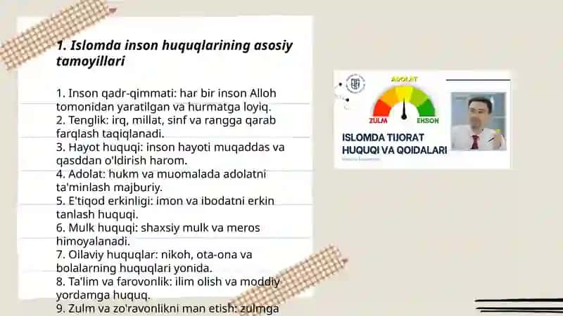 Islomda inson huquqlarining asosiy tamoyillari 3