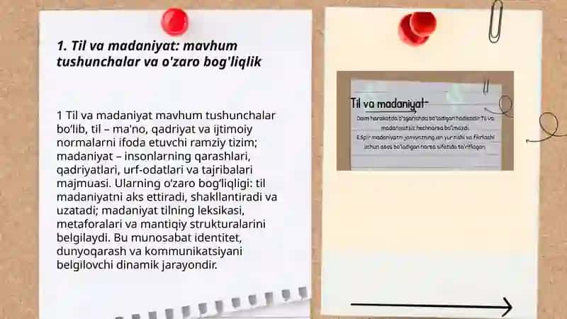 Til va madaniyat. Lingovomadaniyatshunoslikning o'rni va ahamiyati 3