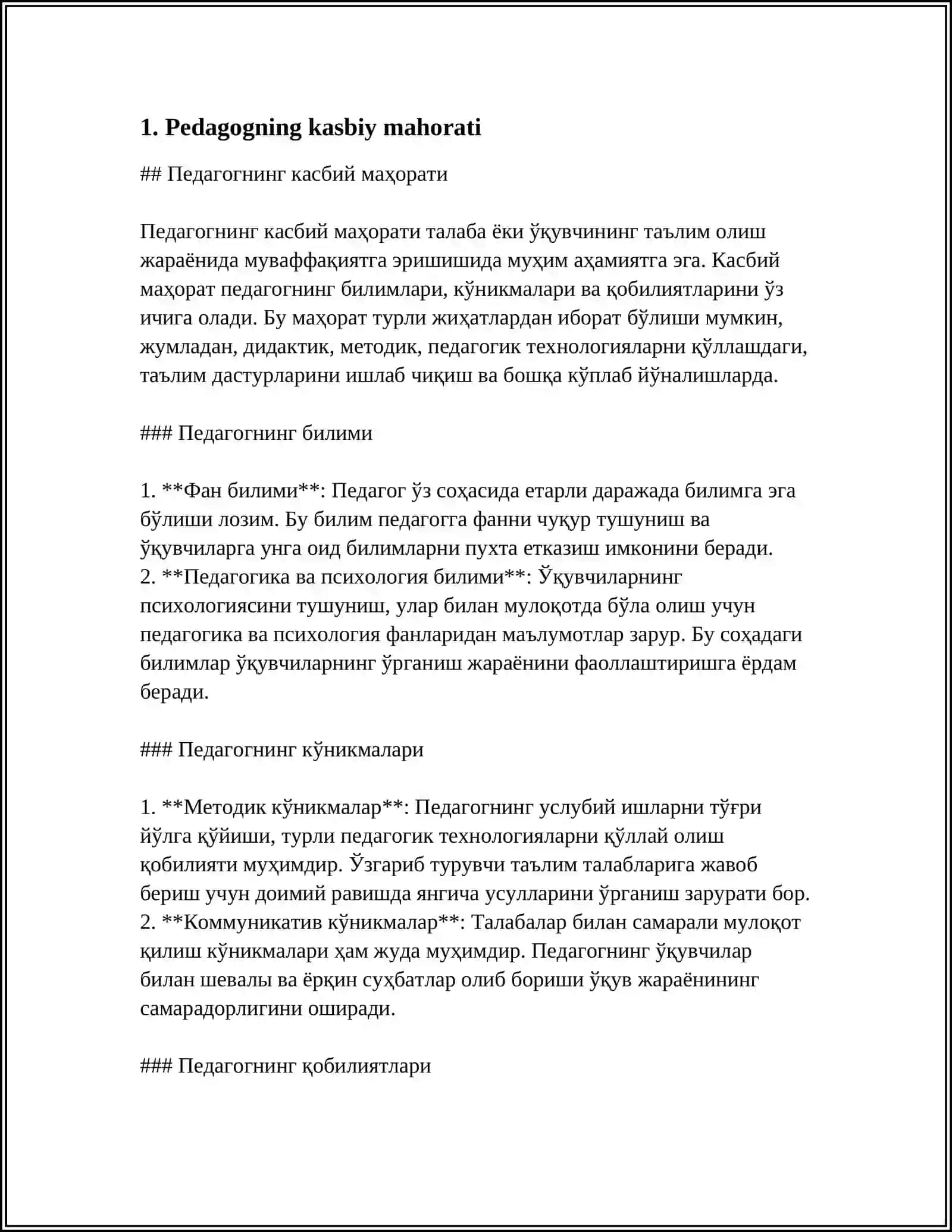 PEDAGOGIK JARAYONDA PEDAGOGNING AHAMIYATI 3