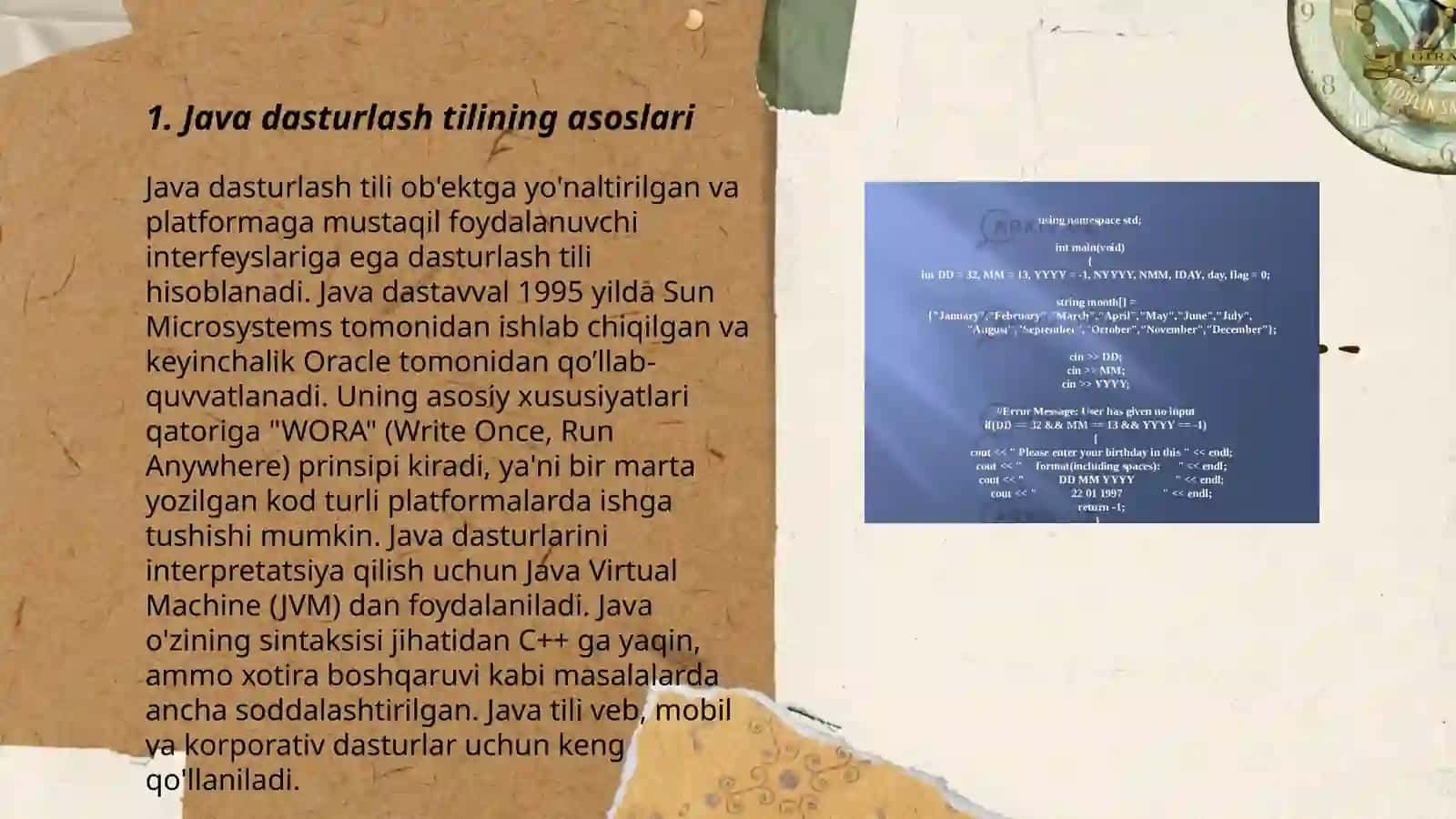 JAVA dasturlash tili 3