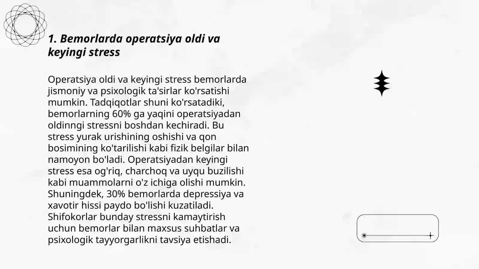 Jarrohlik boʻlimlaridagi bemorlar psixologiyasi masalalari 3