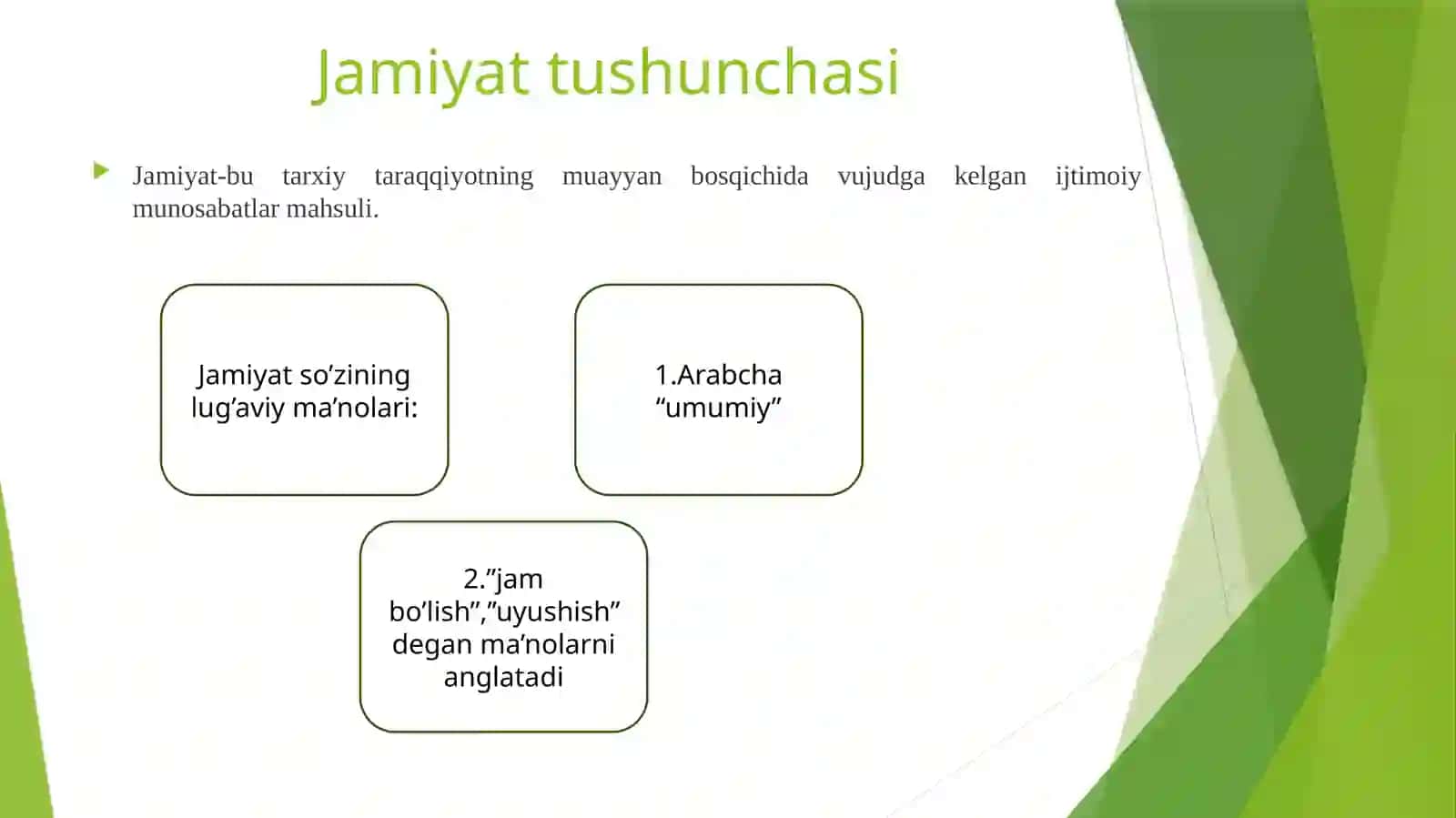 Jamiyat tushunchasi. 3