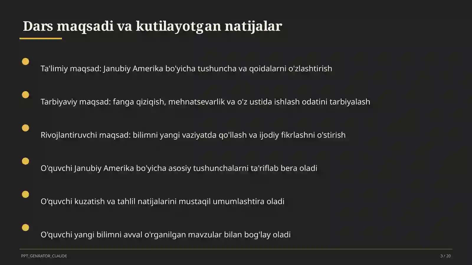 Janubiy Amerika (7-sinf) 3