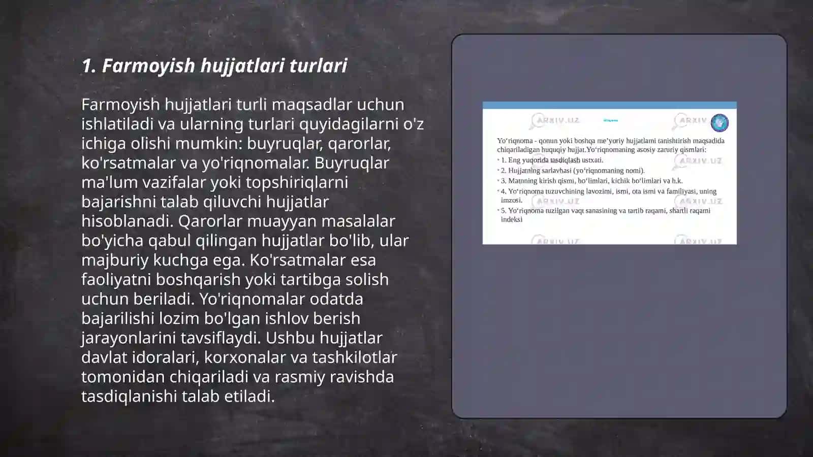 Farmoyish hujjatlari 3