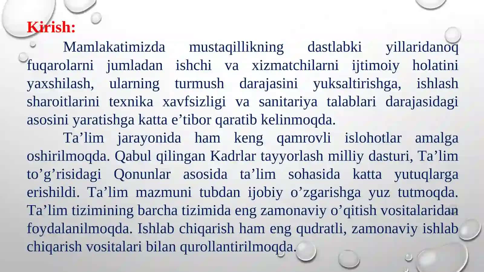 HAYOT FAOLIYATI XAVFSIZLIGINITA’MINLASH ASOSLARI 3
