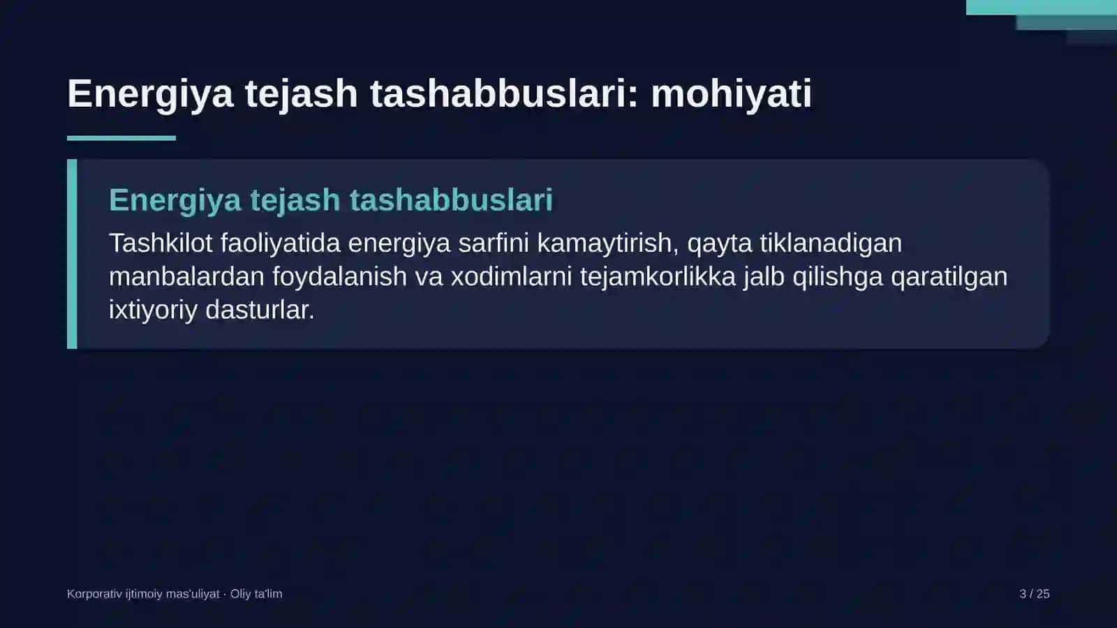 ekoturizmda energiya tejashga yo'naltirilgan tashabbuslar 4834 3