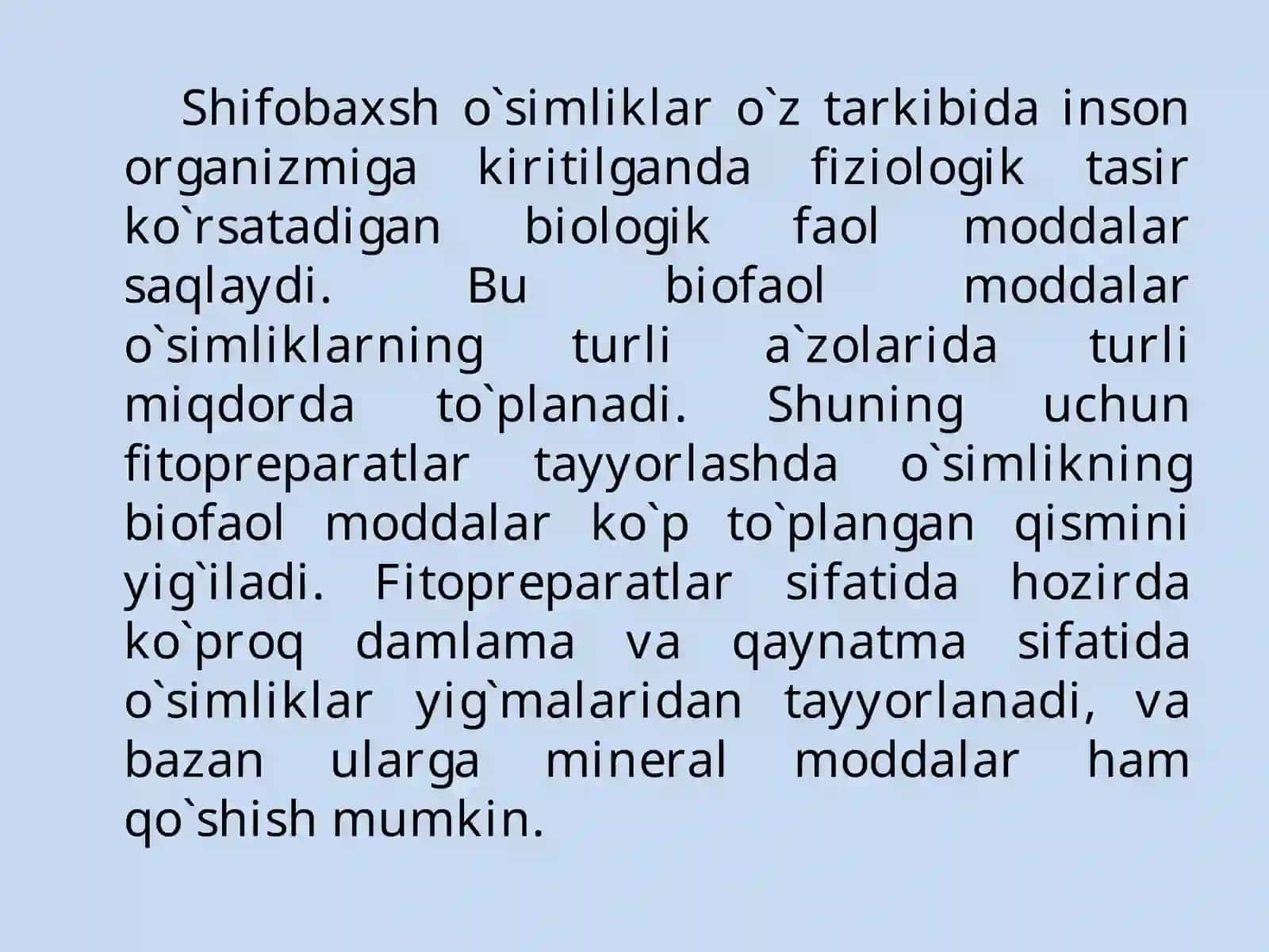Fitopreparatlar va ularning qo`llanilishi 3