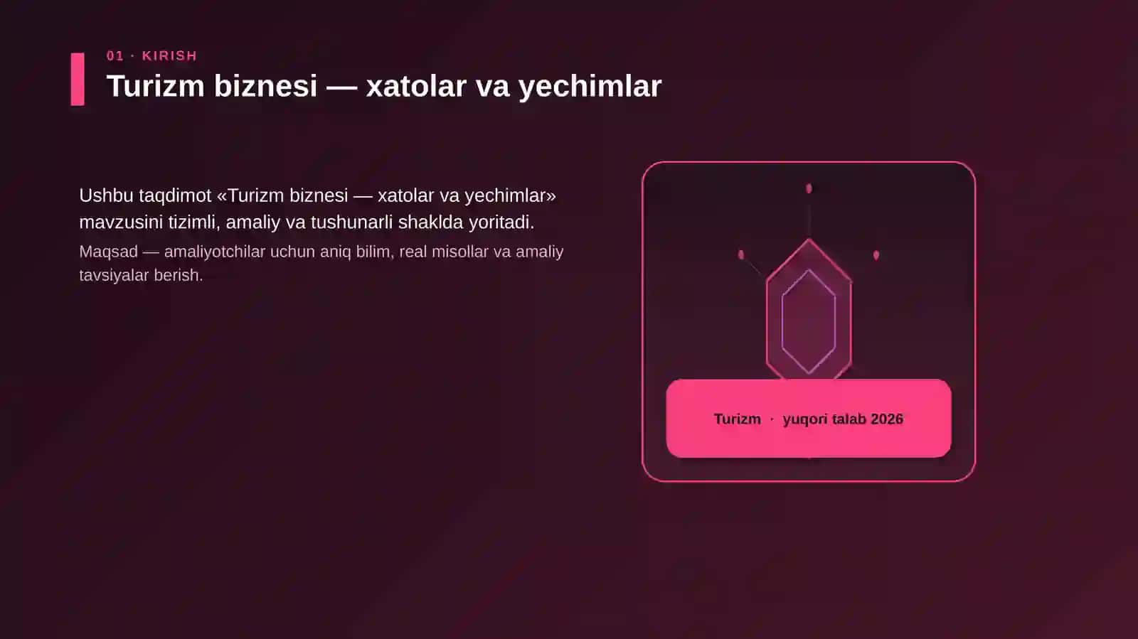 Turizm biznesi — xatolar va yechimlar 3
