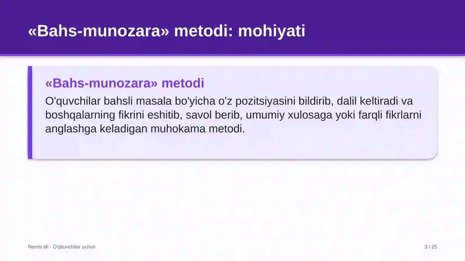 nemis tili darslarida bahs munozara metodidan foydalanish 9642 3