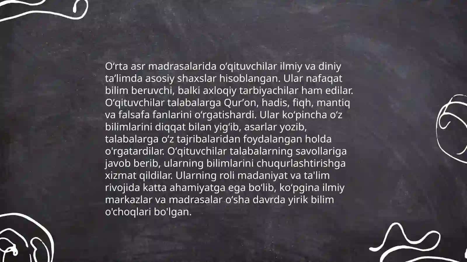 Oʻrta asr madrasalarida oʻqituvchi mahorati masalalari 3