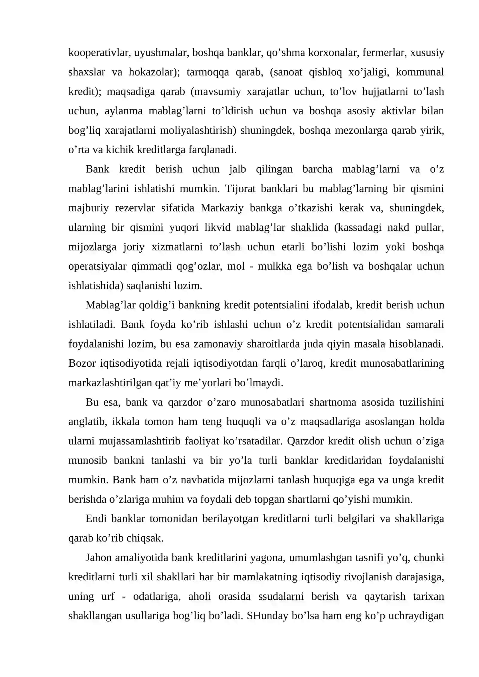 Tijоrat banklarining kreditlash usullari 3