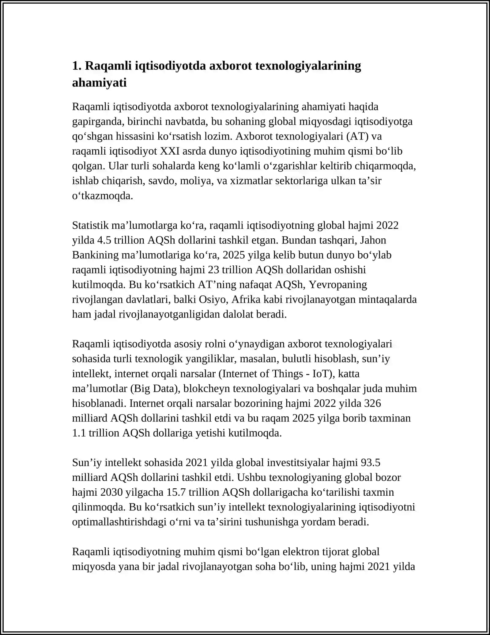 Raqamli iqtisodiyotni rivojlantirishda axborot kommunikatsiya texnologiyalarni o'rgani 3