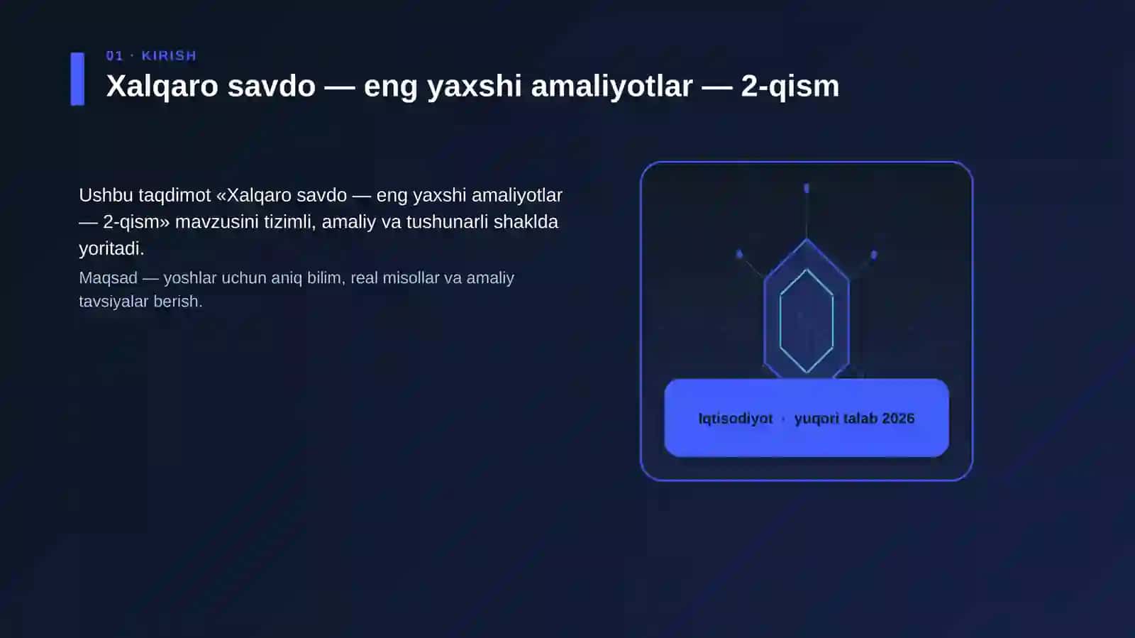 Xalqaro savdo — eng yaxshi amaliyotlar — 2-qism 3