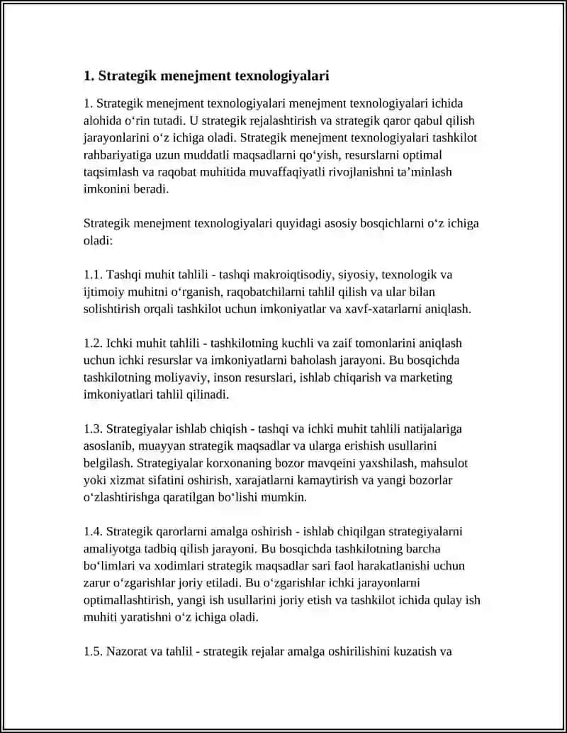 MENEJMENT TEXNOLOGIYALARI 3