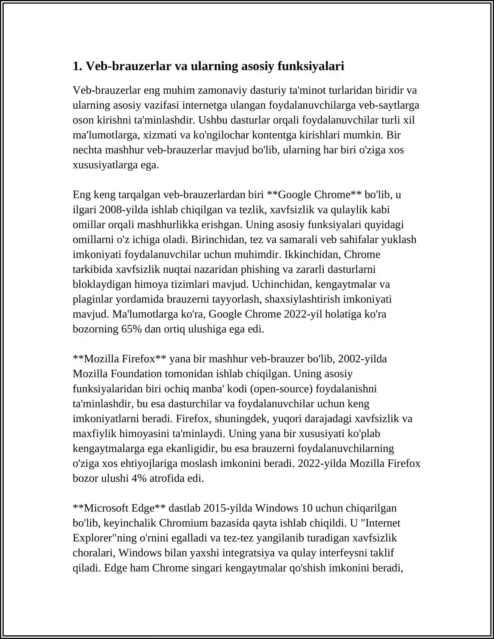TIBBIY BIOLOGIK AXBOROTLARNING MAVZULAR BOʻYICHA QIDIRISH UCHUN WEB BRAUZERLARDAN FOYDALANISH 3