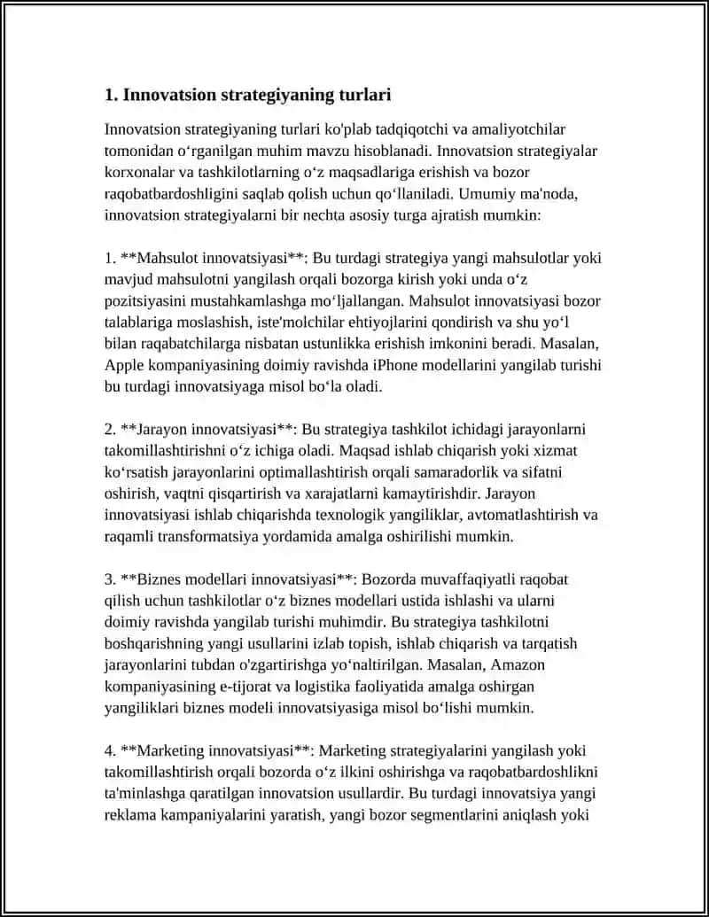 SANOAT KORXONALARINING INAVATSIYON FAOLIYATI SAMARADORLIGINI OSHIRISH 3