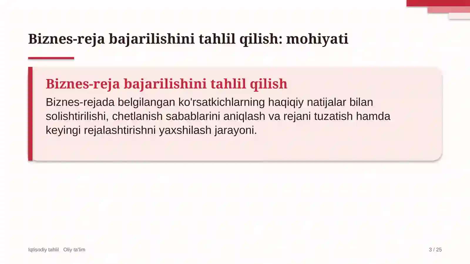 Madaniy meros obyektlarida biznes-reja bajarilishini tahlil qilish 3