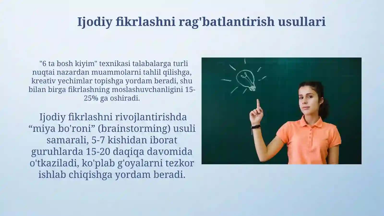 Talabalarning fikrlash qobiliyatini oshirish yoʻllari va usullari 3