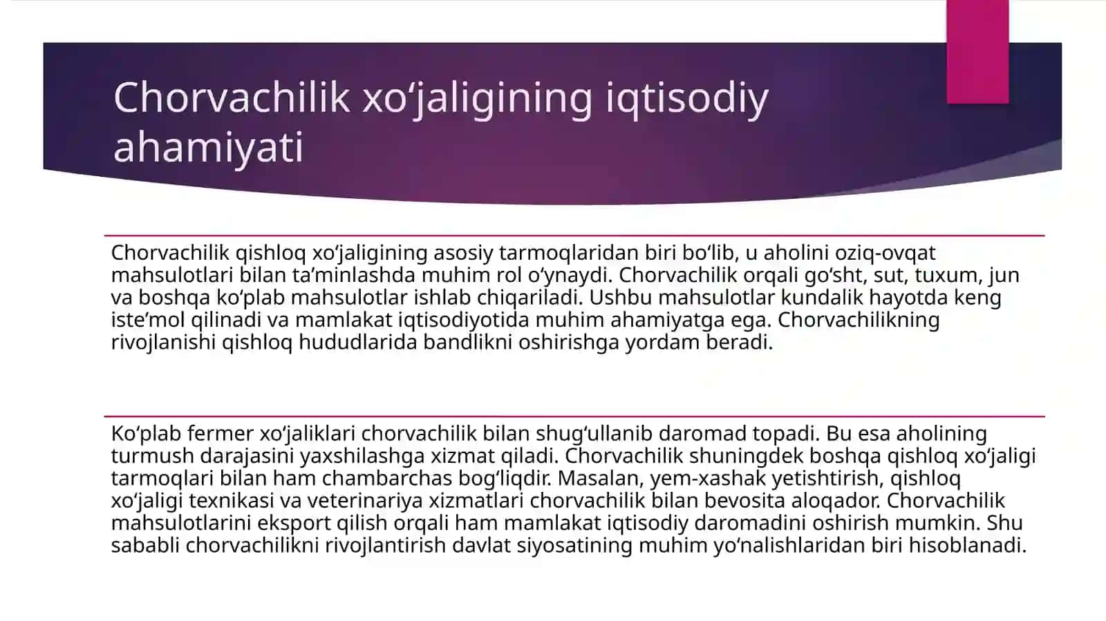 Chorvachilik xo‘jaligini tashkil etish va rivojlantirish bo‘yicha biznes reja 3