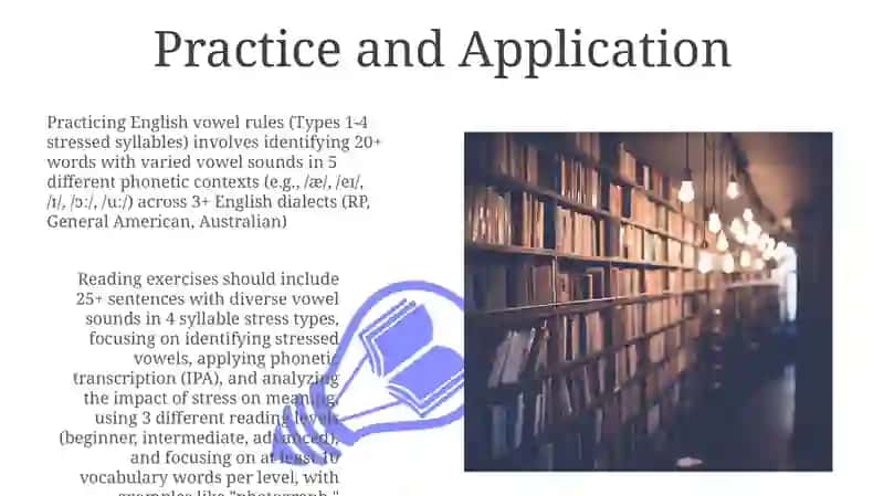 Reading rules of English vowels in IV types of stressed syllables 3