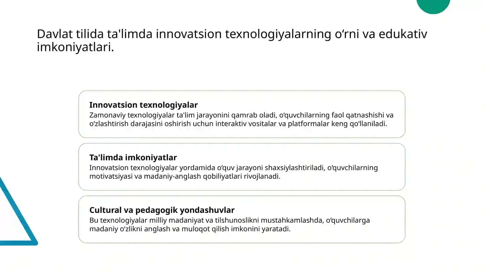 Davlat tilida ish yuritish fanini oʻqitishda innovatsion texnalogiyalar 3