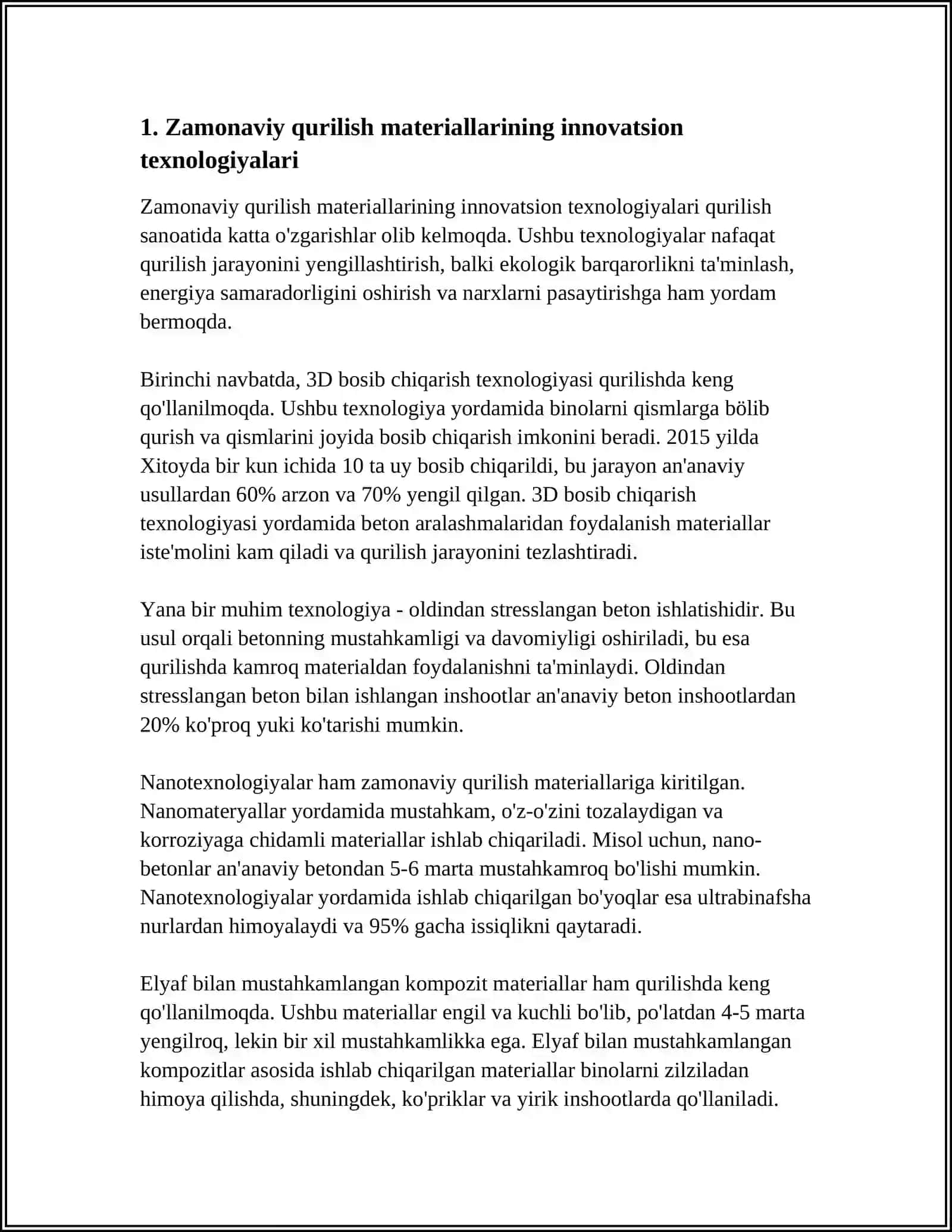 KONSTRUKSION MATERIALLAR TEXNOLOGIYASINING ZAMONAVIY MUAMMOLARI VA ULARNING YECHIMLARI 3