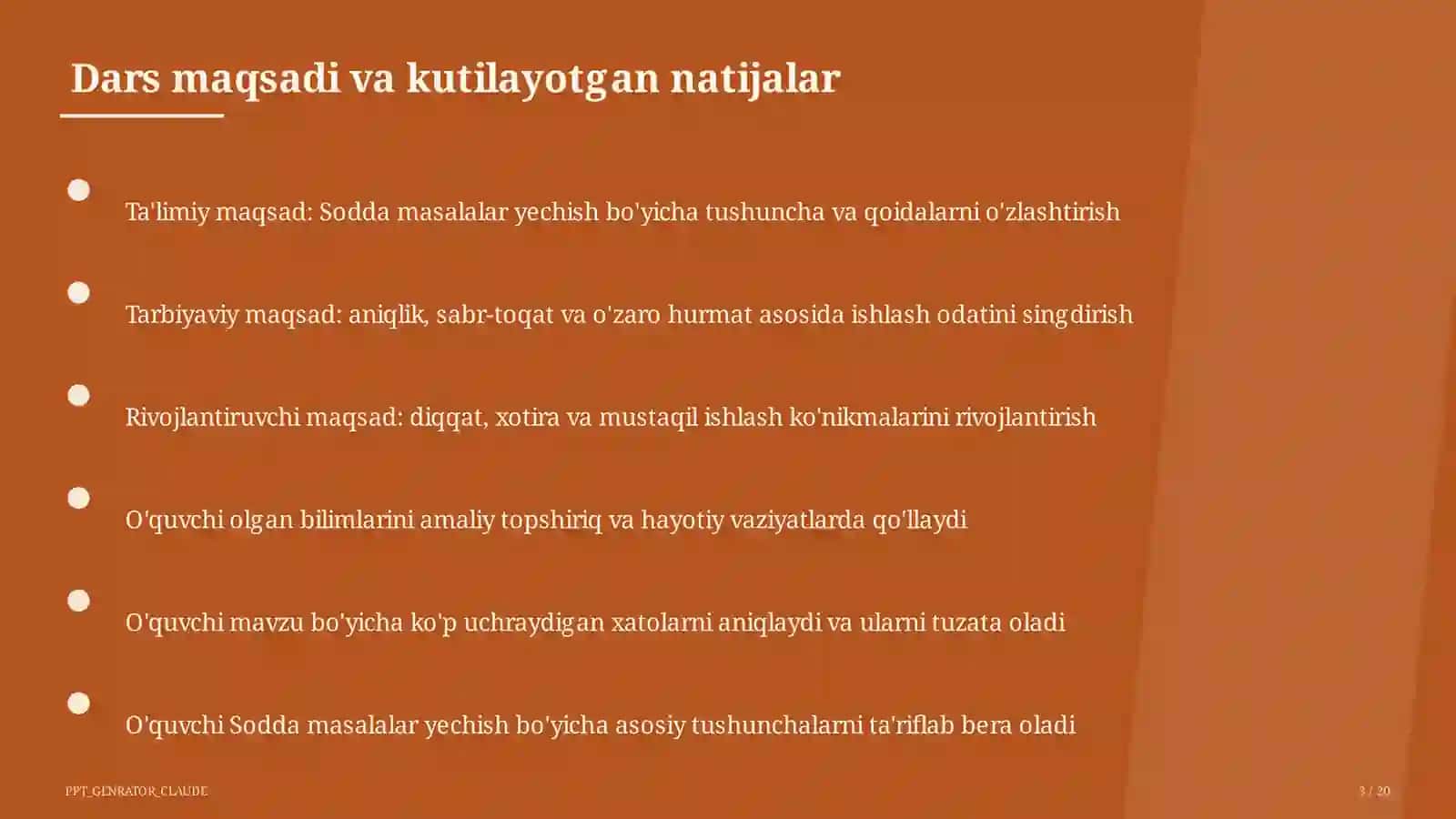 Sodda masalalar yechish (1-sinf) 3