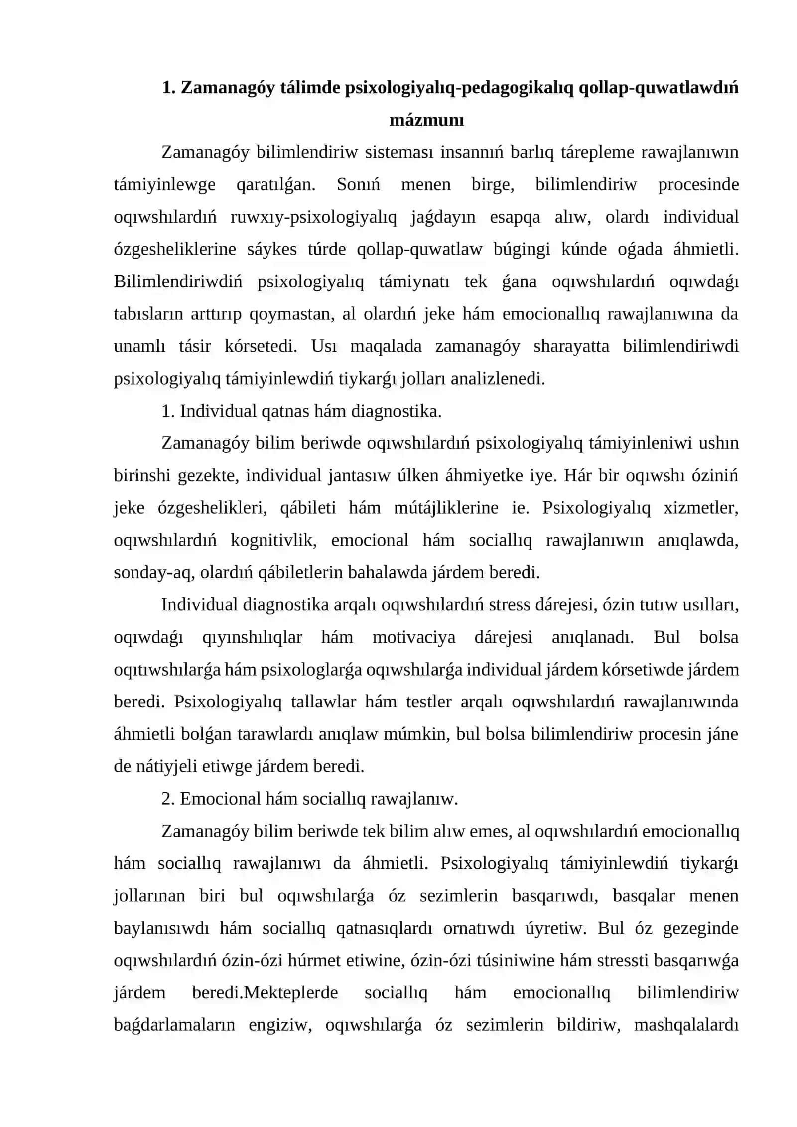 Zamanagóy tálimde psixologiyalıq-pedagogikalıq 3
