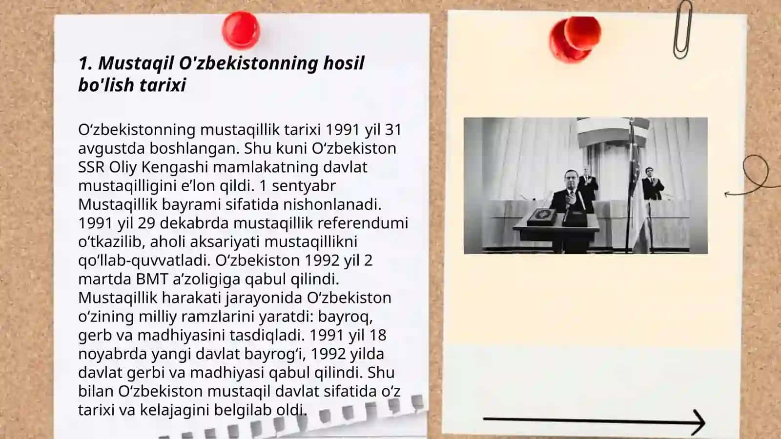 Mustaqil O'zbekistonning hosil bo'lish tarixi 3