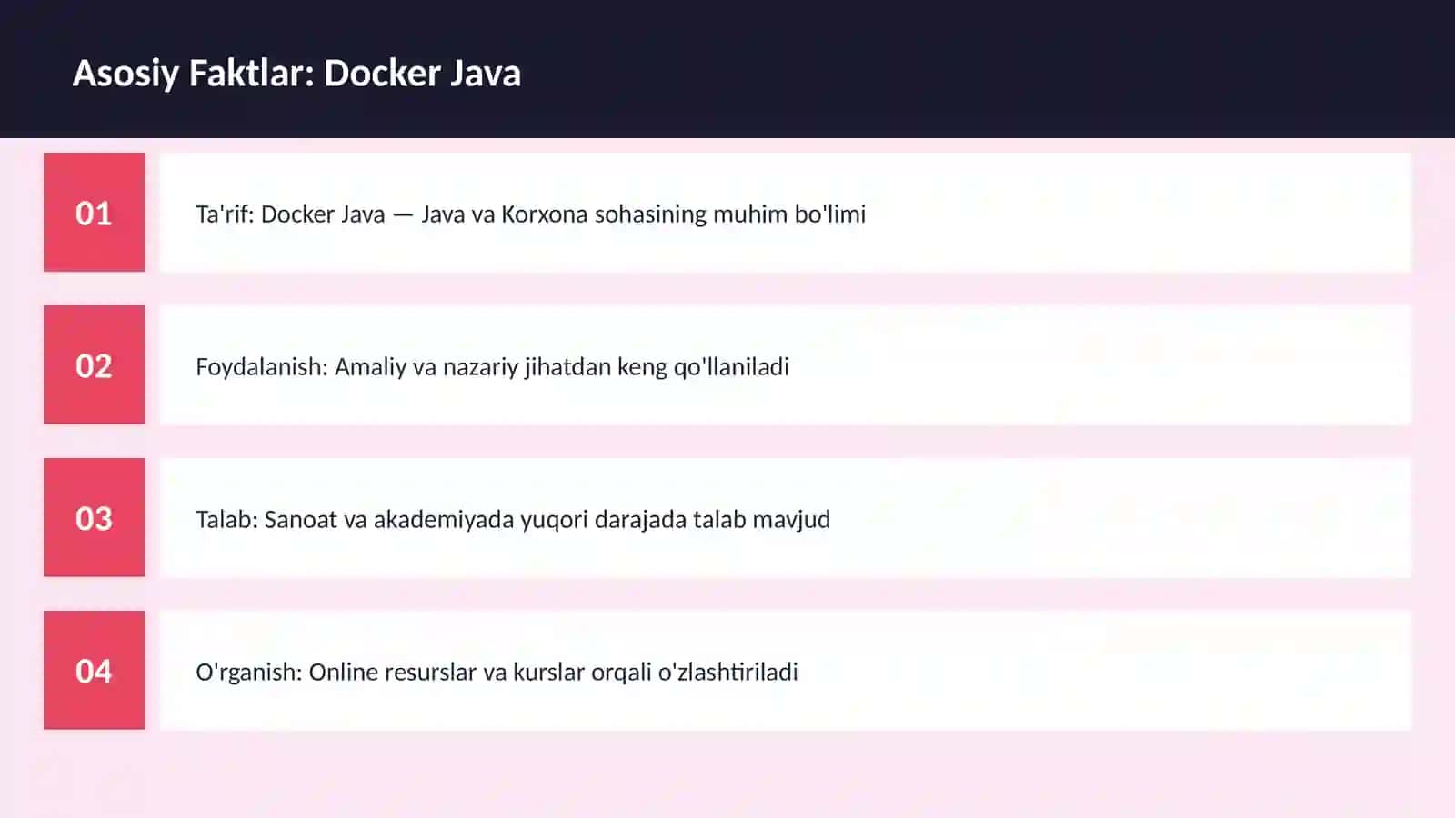 DASTURLASH | JAVA VA KORXONA 3
