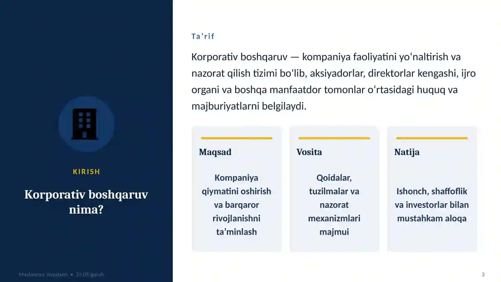 Korporativ Boshqaruv Tamoyillari 3