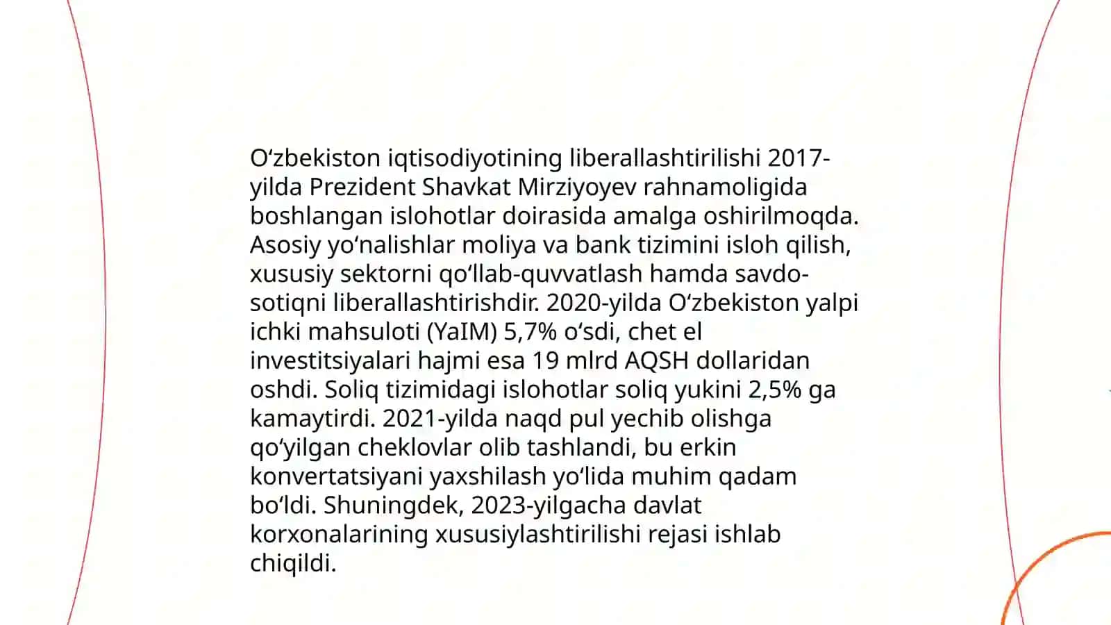 O'zbekiston iqtisodiyotining liberallashtirilishi 3