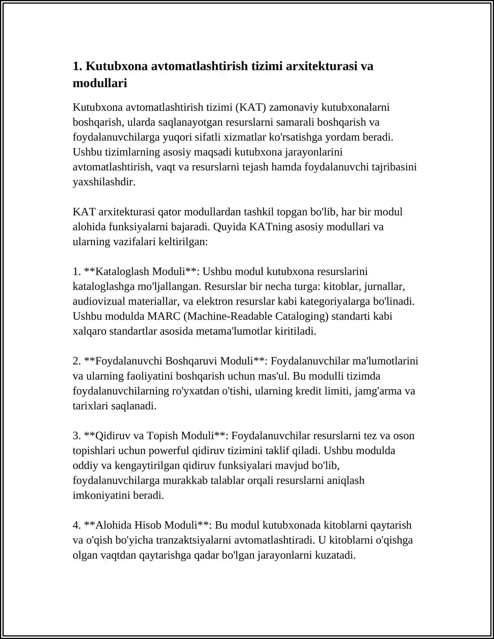 AVTOMATLASHTIRILGAN KUTUBXONANING TEXNIK VA DASTURIY TAʼMINOTLARI 3