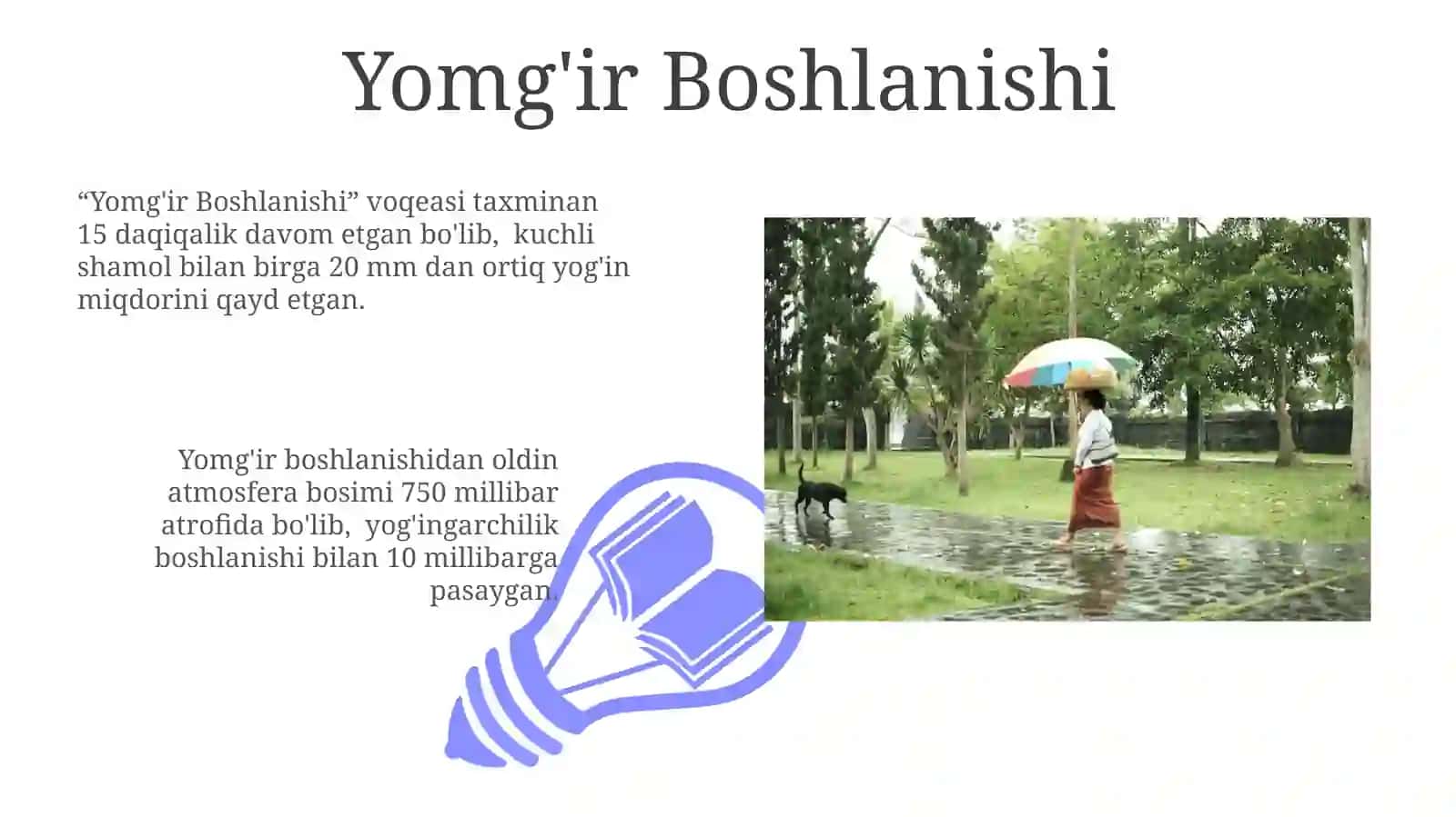 Azim suyun Yomgʻir yogʻib utdi mavzusi 3
