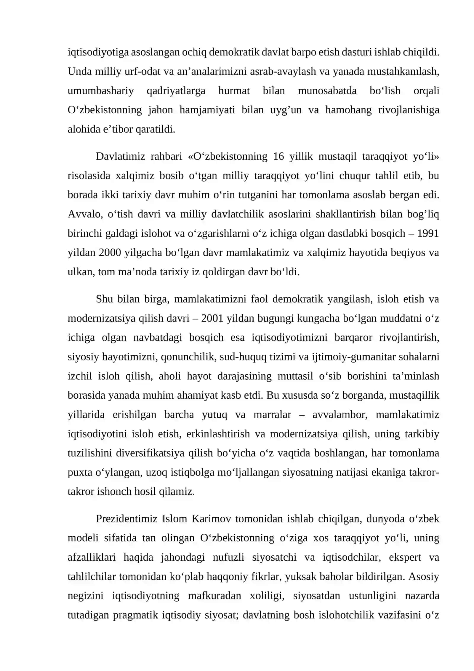 MUSTAQILLIK YILLARIDA DAVLAT BOSHQARUVI TIZIMIDA AMALGA OSHIRILGAN ISLOHOTLAR 3
