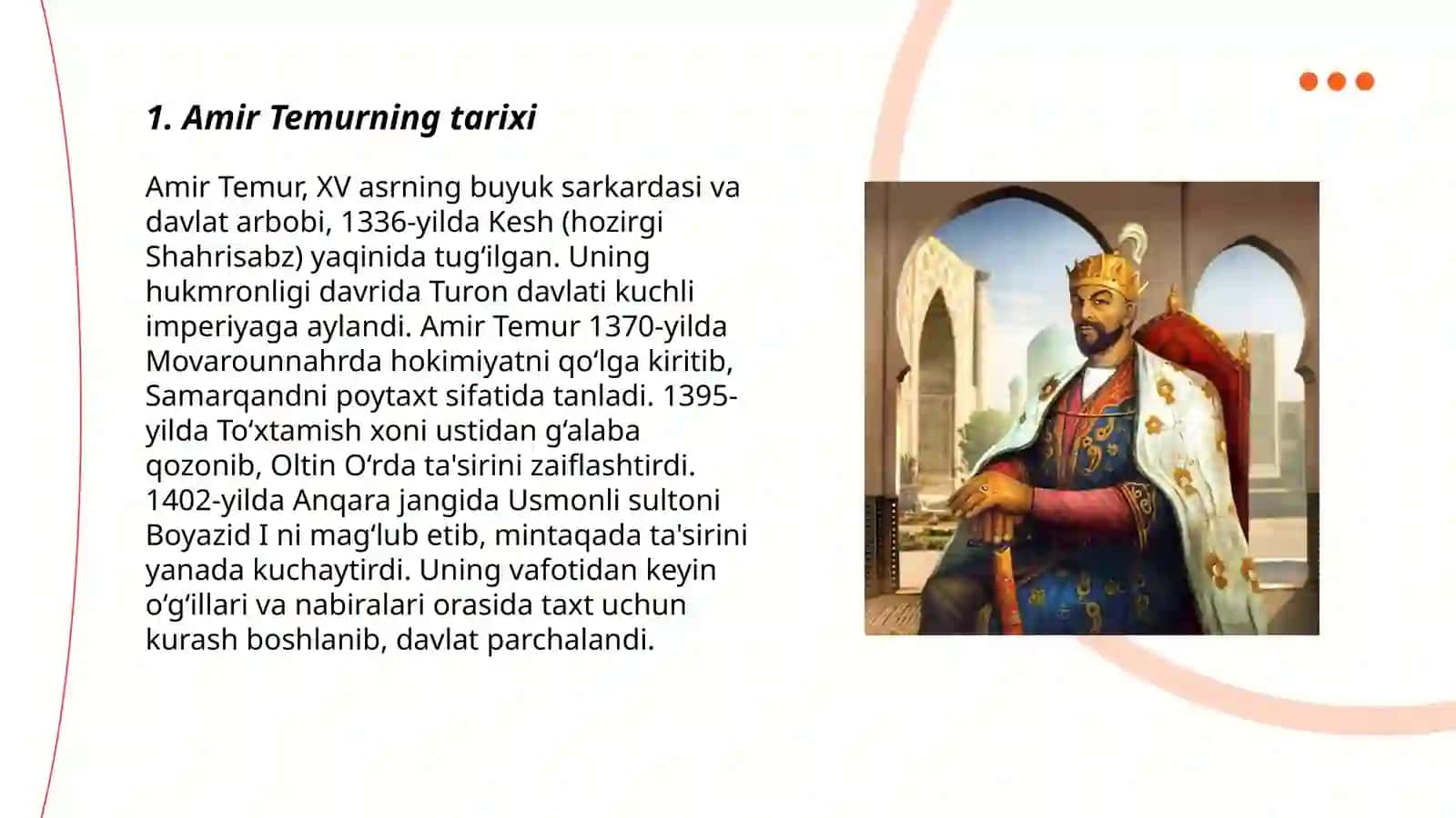 Amir Temurning Tarixi 3