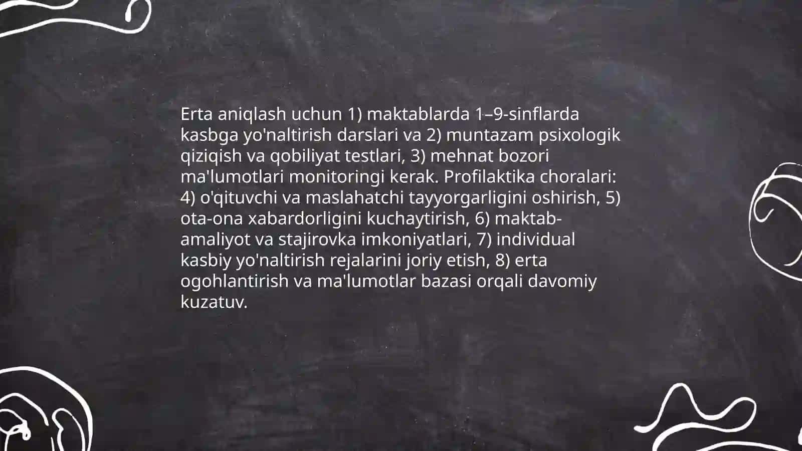 Kasbga noto'g'ri yonaltirish oqibatlarini kamaytirish strategiyalari 3