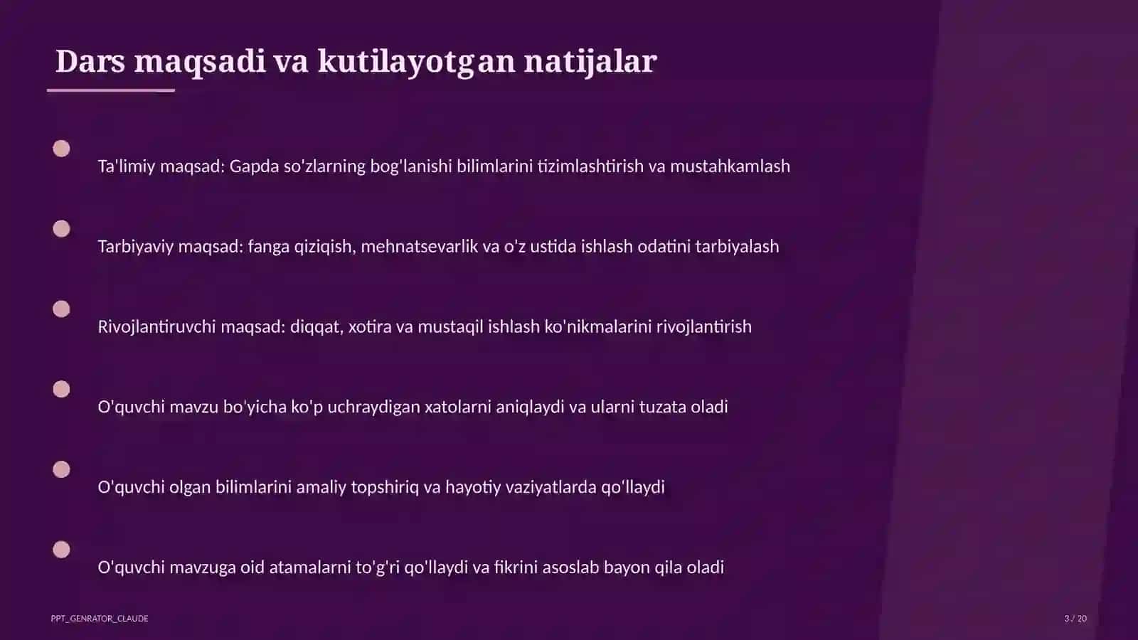 Gapda so'zlarning bog'lanishi (2-sinf) 3