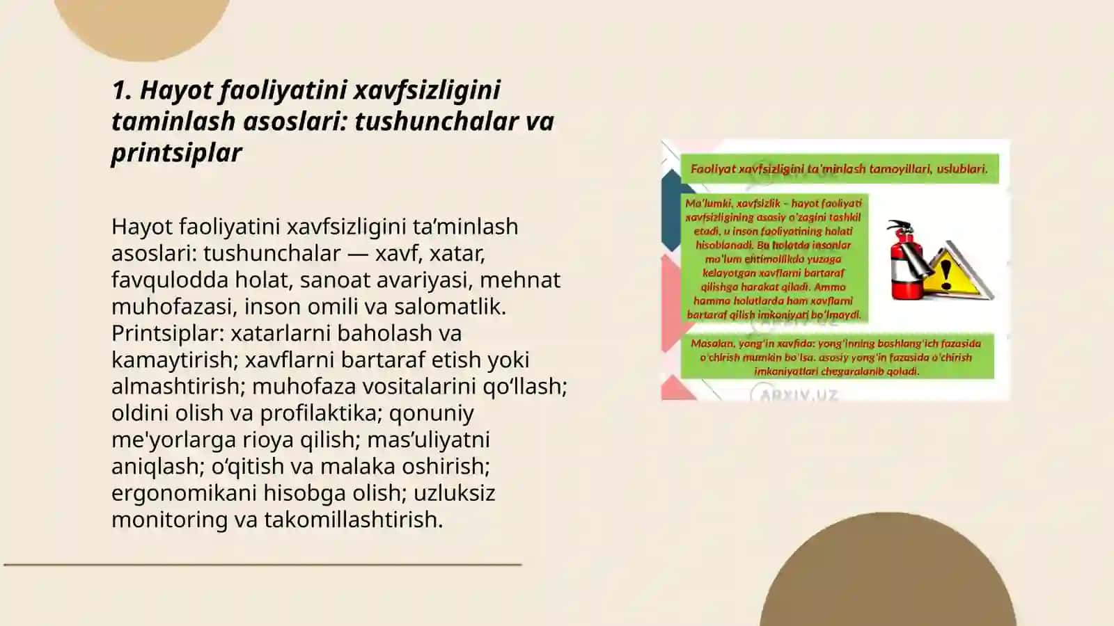 Hayot faoliyatini xavfsizligini taminlash asoslari.Ishlab chiqarish muhitida inson omili 3