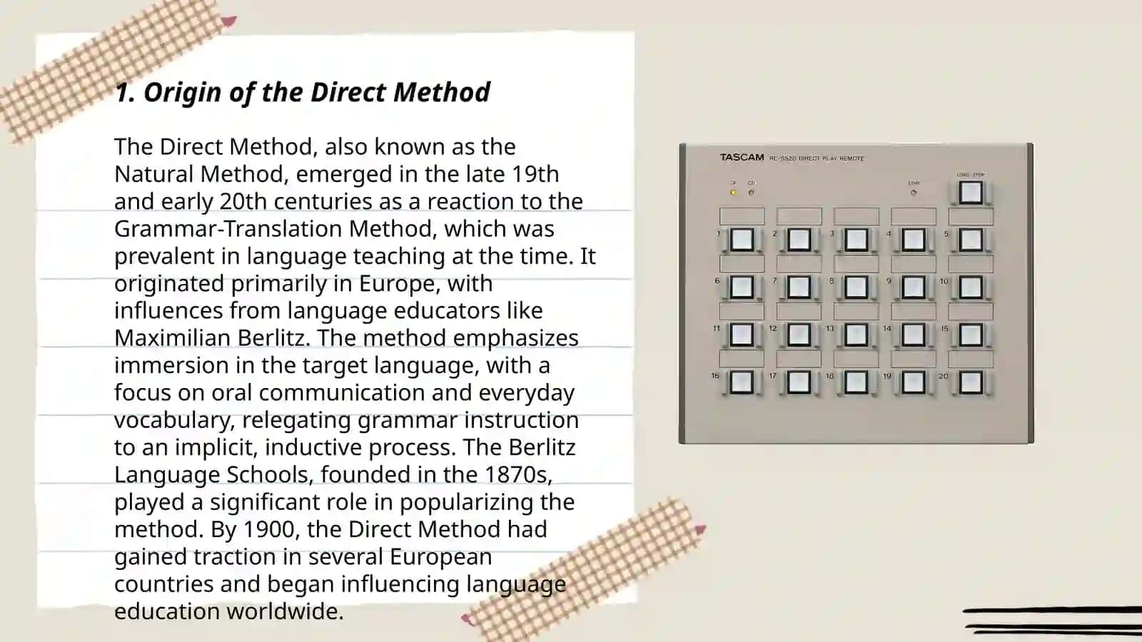 The direct method 3