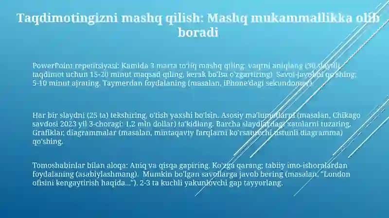 PowerPoint dasturida ishlash 3