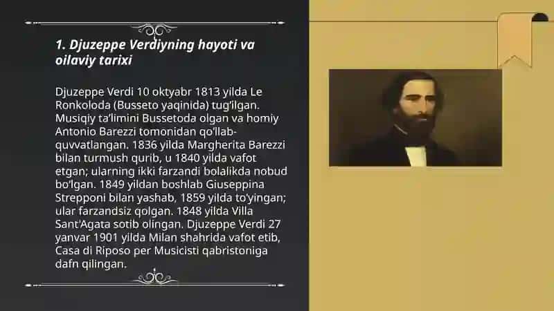 Djuzeppe Verdi hayoti va ijodi 3