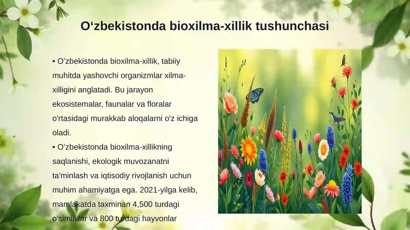 Oʻzbekistonda bioxilma-xillikning hozirgi holati 3