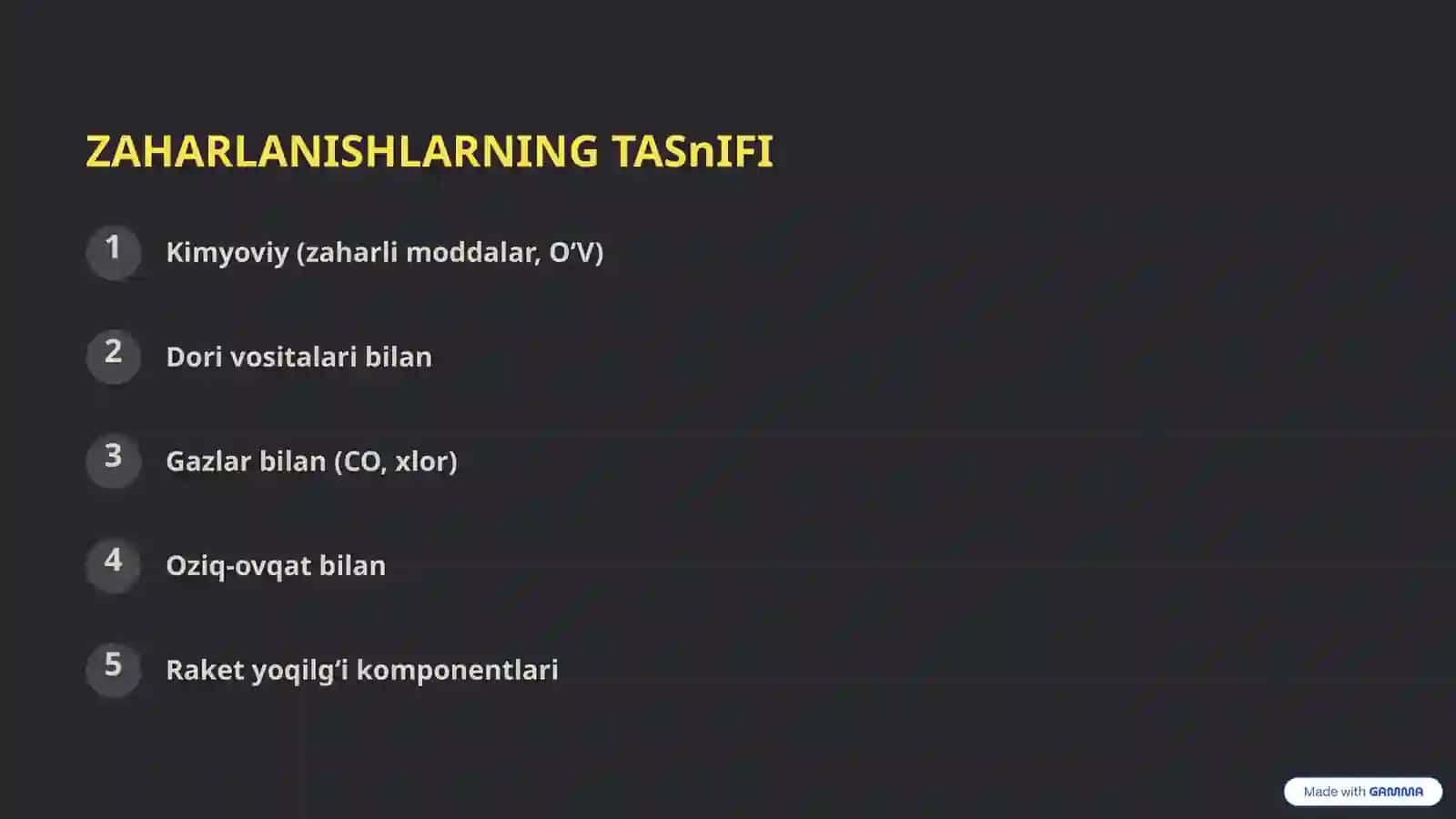 ZAHARLANISHLAR 3