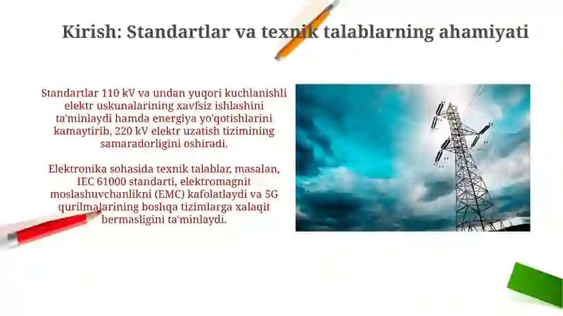 Elektrotexnika va elektronika sohalaridagi standartlar va texnik talablar 3