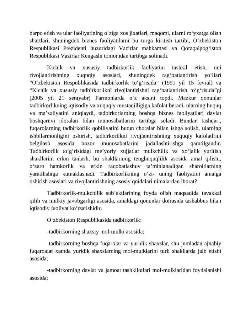 Biznes faoliyatini tahlil etish va rejalashtirish 3