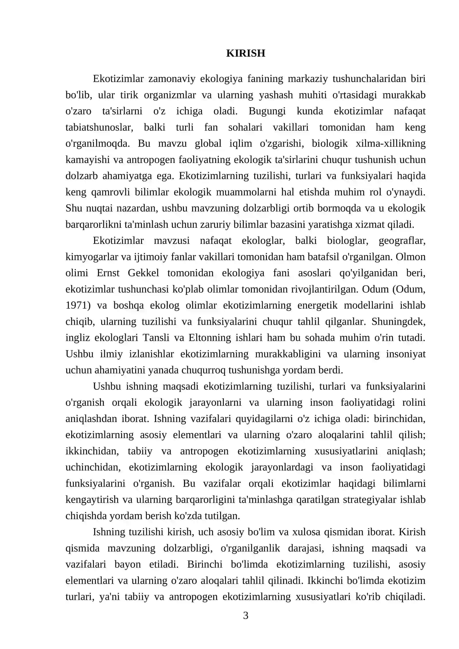 Ekotizimlar: tuzilishi, turlari va funksiyalari 3