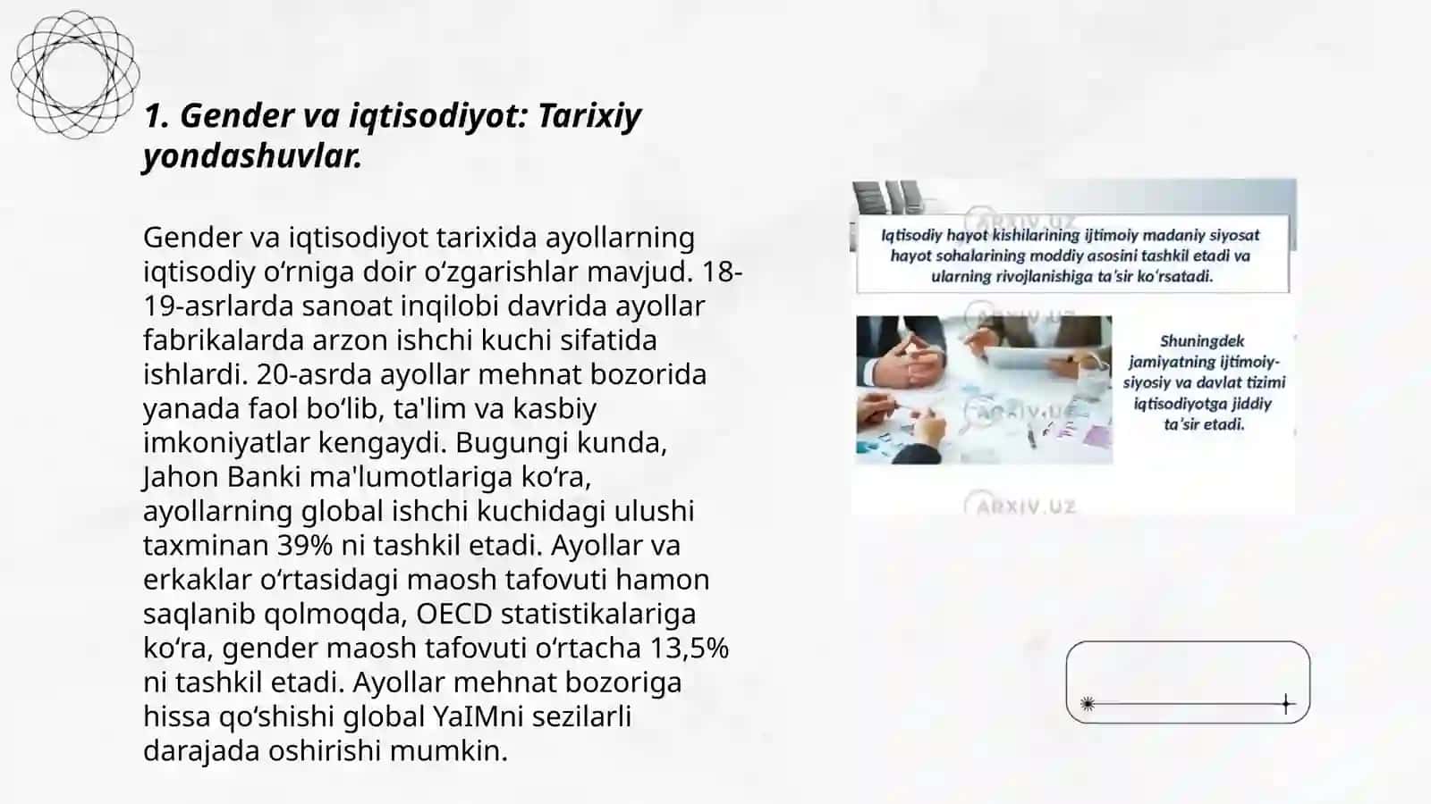 Iqtisodiy tafakkur va gender: Ayollar va iqtisodiyot tarixi 3