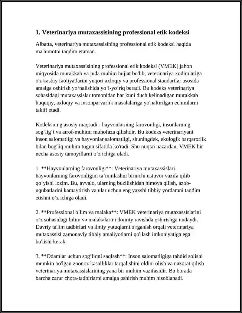 VETERINARIYA MUTAXASSISLARNI ISHLASH MADANIYATI VA ETIKASI 3