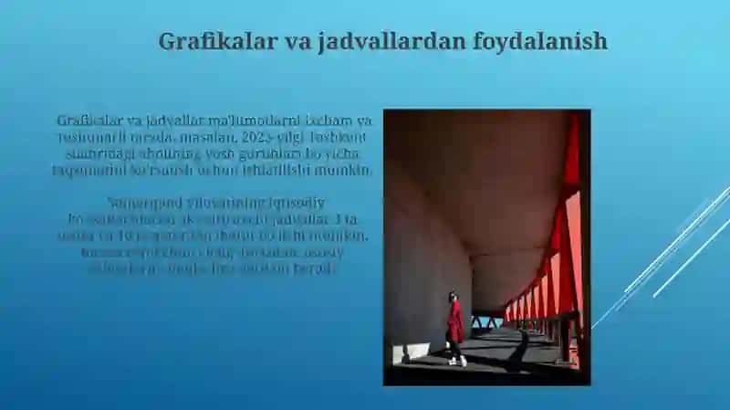 Grafikalar va jadvallardan foydalanish 3